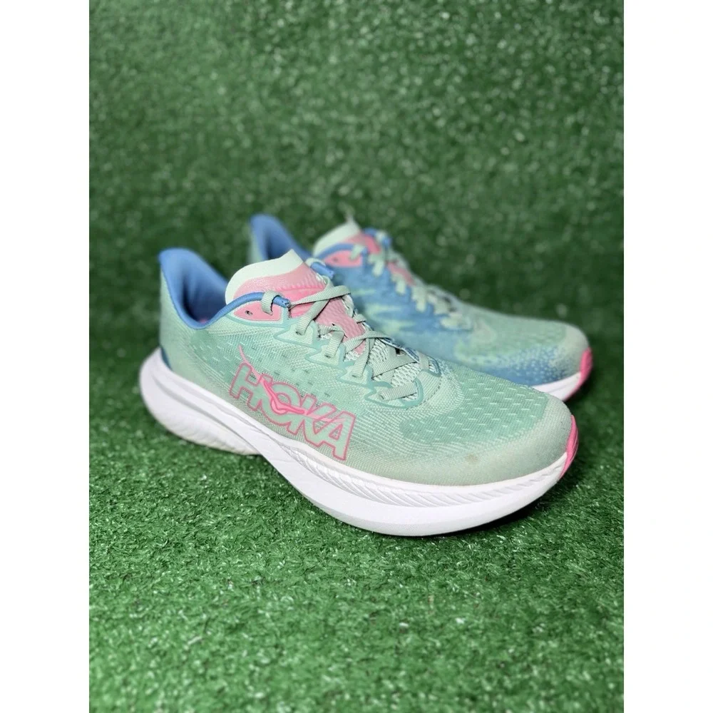 Hoka One One Mach 6 Womens Size 10 B Blue Running Shoes Comfort Walking Sneakers